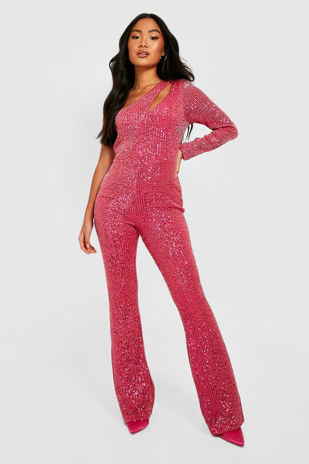 Glitter pink hot sale jumpsuit